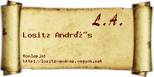 Lositz András névjegykártya